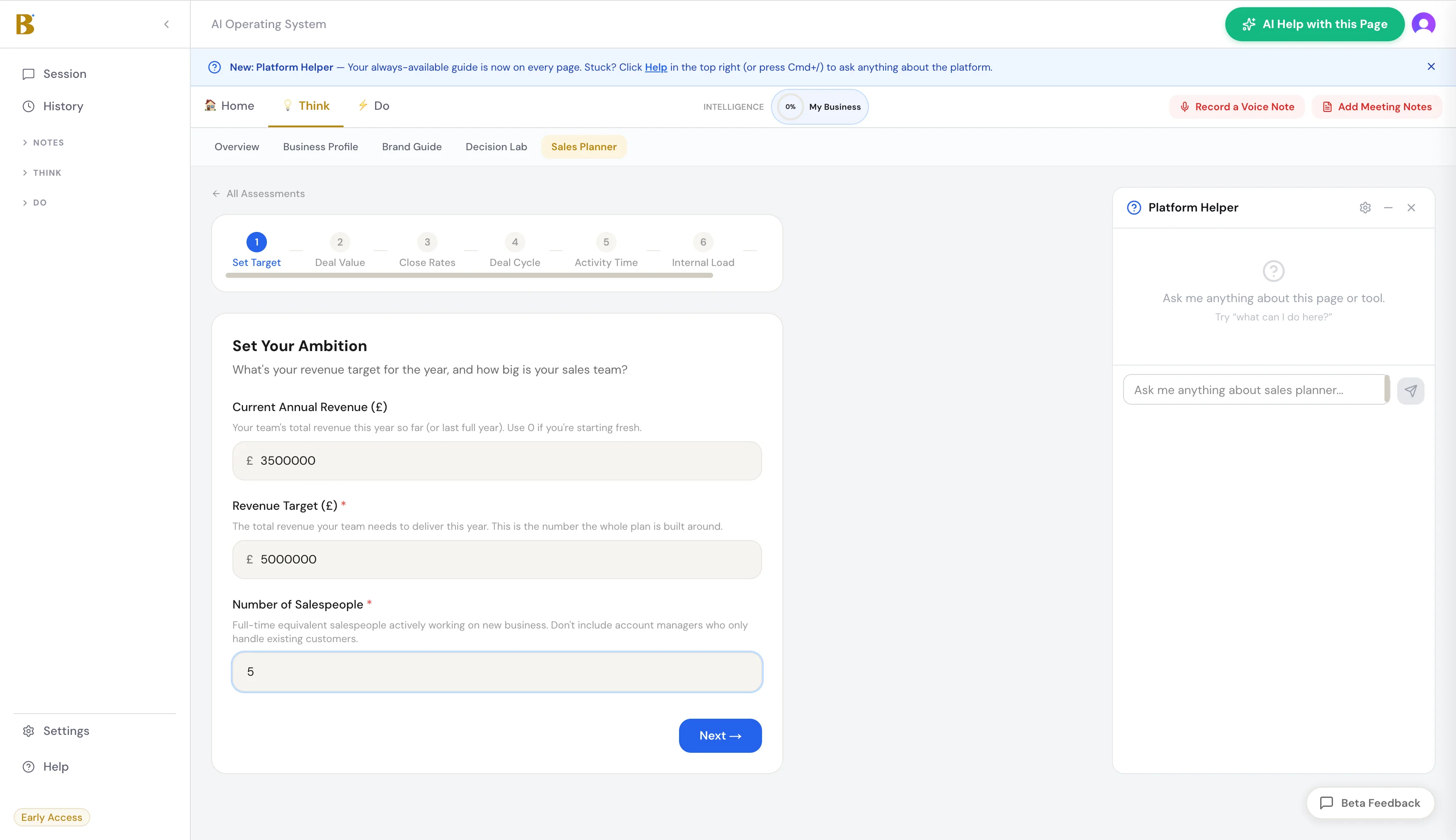 Capacity assessment tool with diagnostic metrics